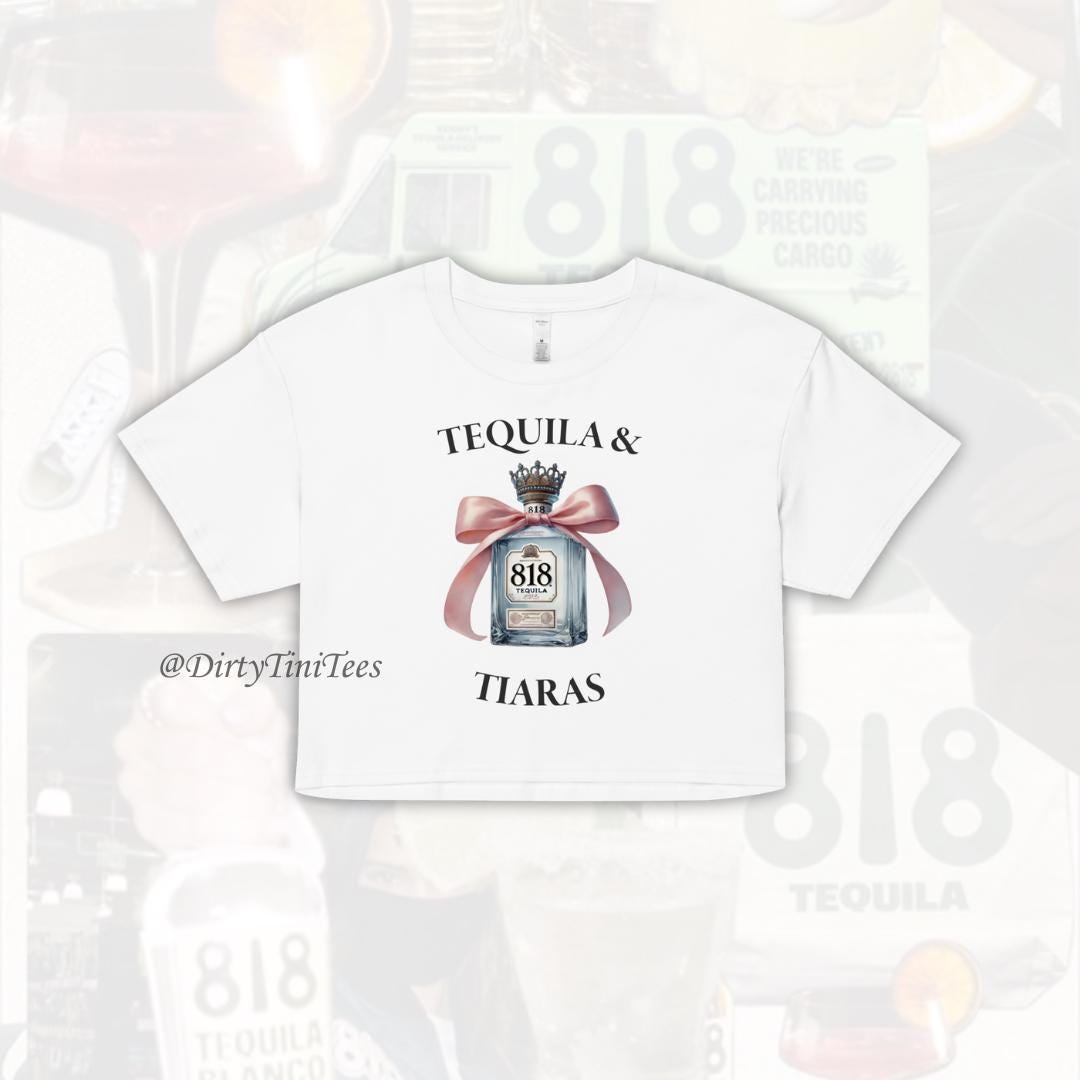 Tequila and Tiaras Bachelorette Party Crop Top