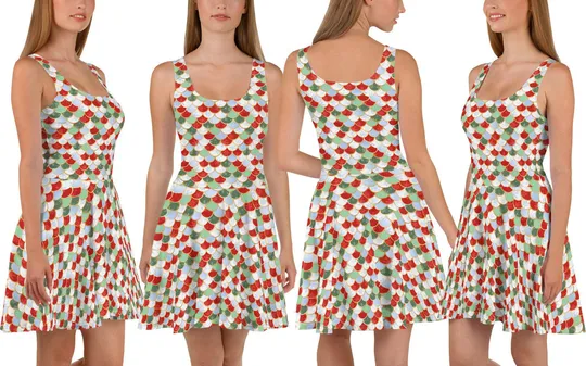 Mermaid Christmas Women's Skater Dress