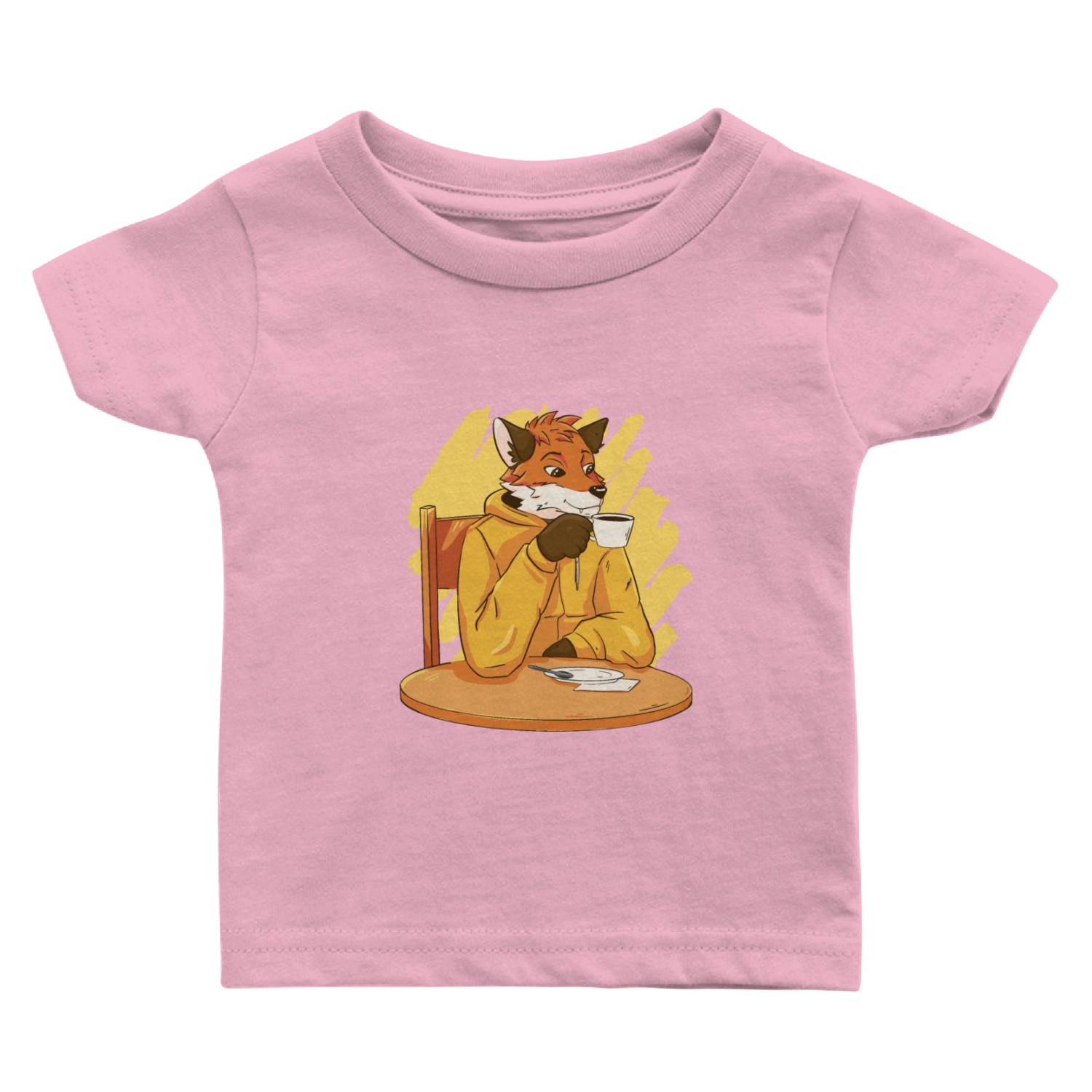 Fox Drinking Coffee Baby T Shirts