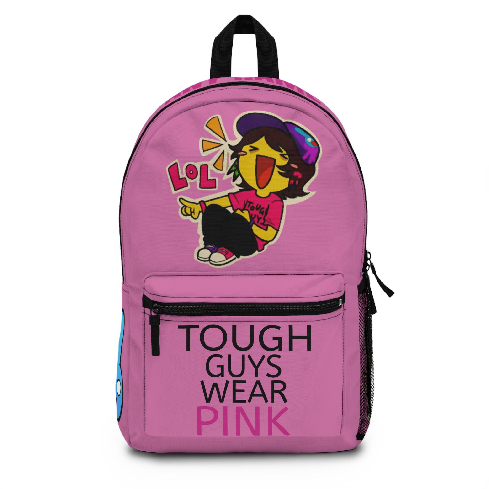 Infected Tough Guys Pink Roblox Anime Backpack for School and Travel