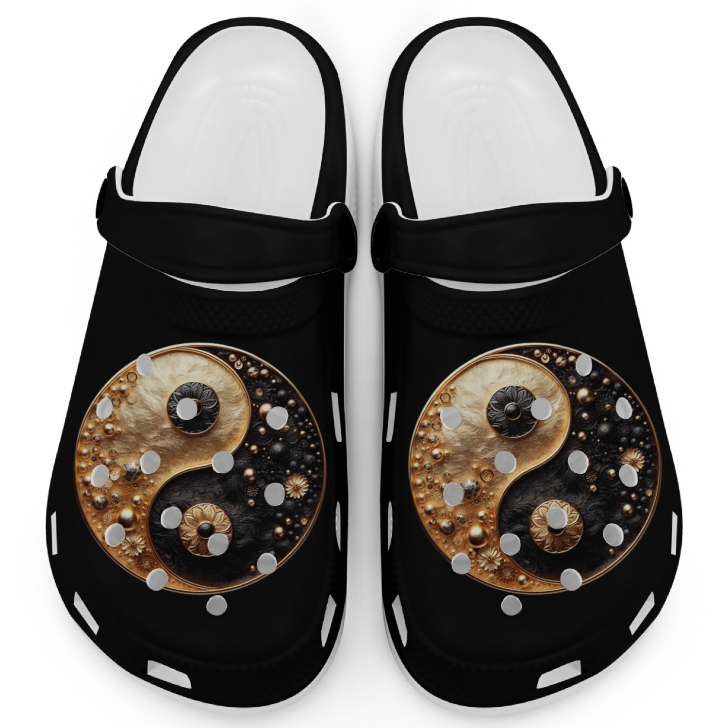 Golden_Yin_Yang Clogs