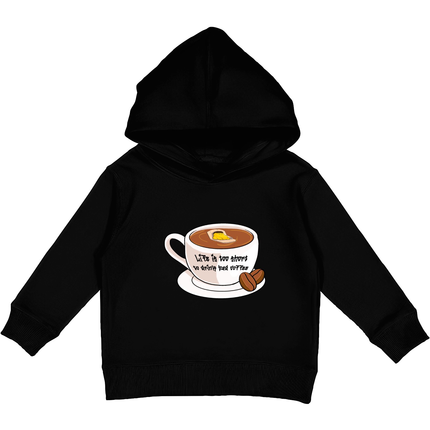 life is too short to drink bad coffee Kids Pullover Hoodies