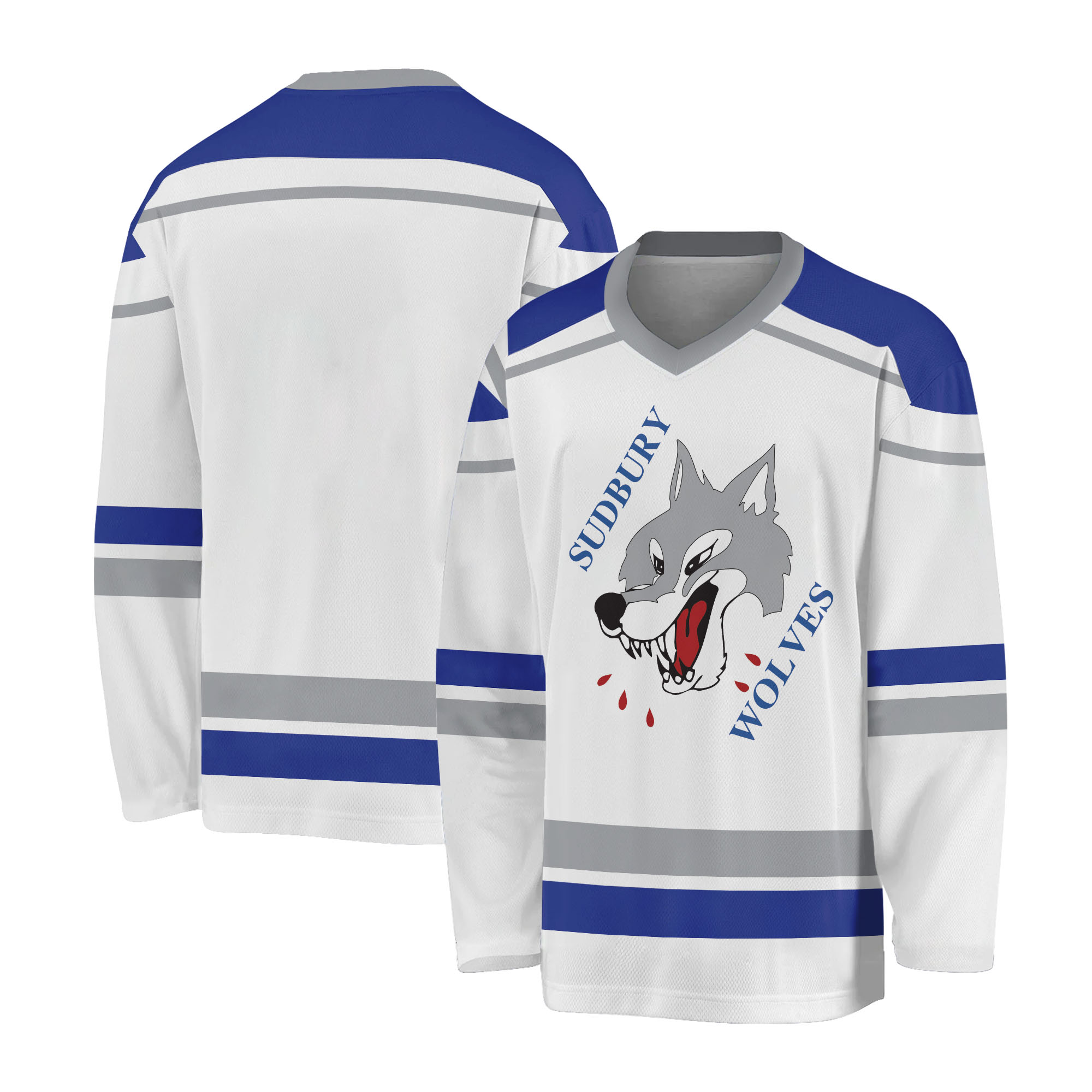 Sudbury Wolves Jersey / Vintage OHL-CHL Hockey / Ontario Canada