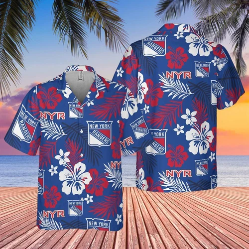 New York Rangers Hawaiian Shirt