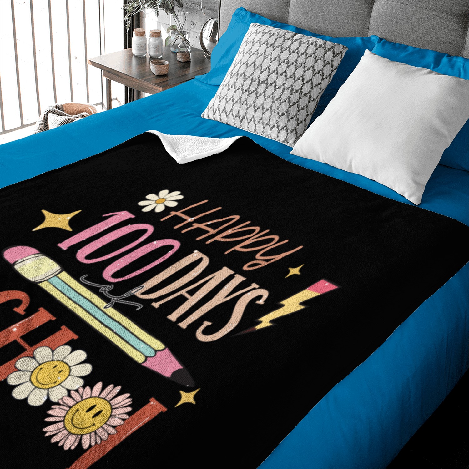 Happy 100 days of school Baby Blankets
