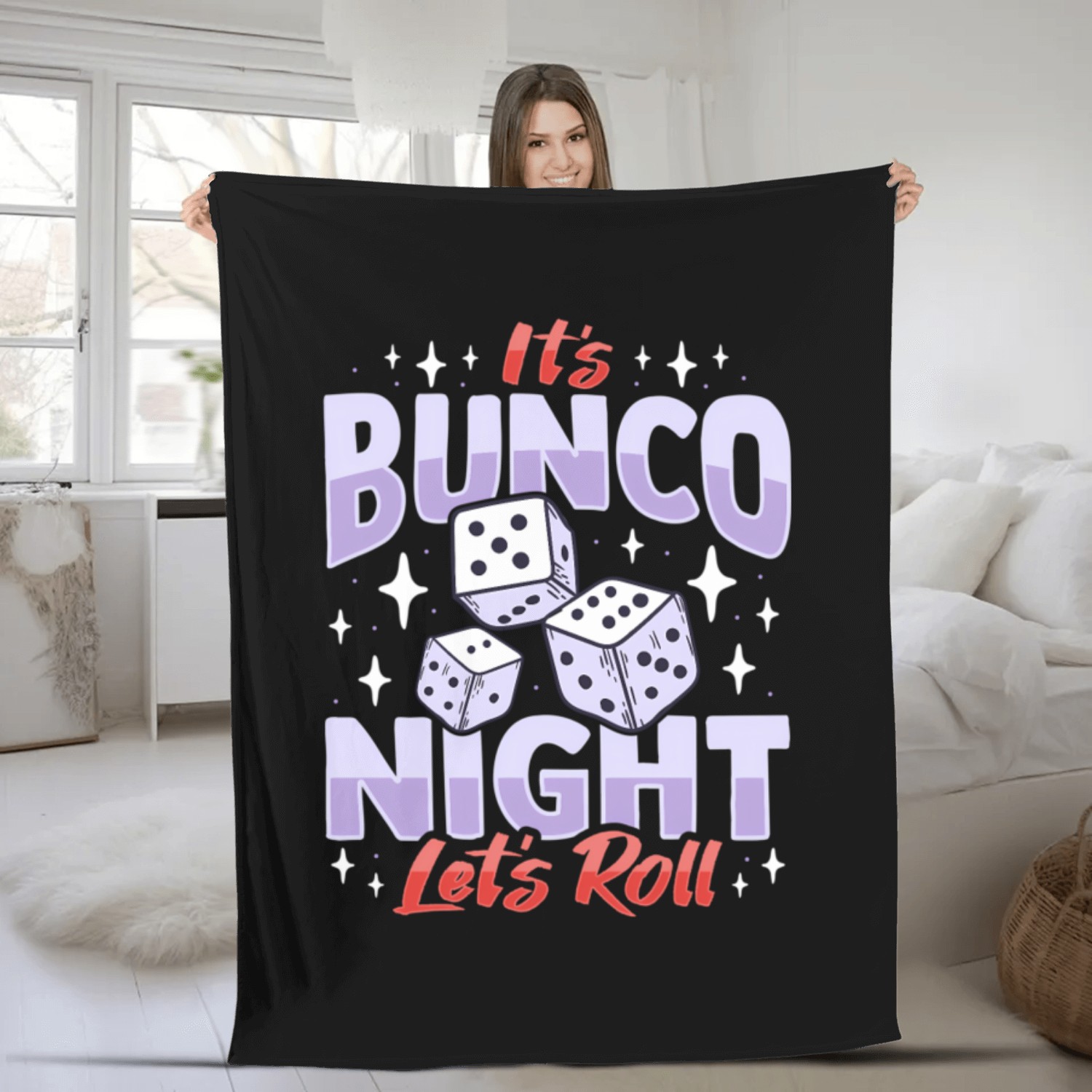 Bunco Game For Bunco Babes Fleece Blankets