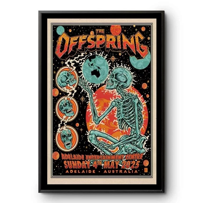 The Offspring Adelaide, Australia May 4 2025 Tour Poster