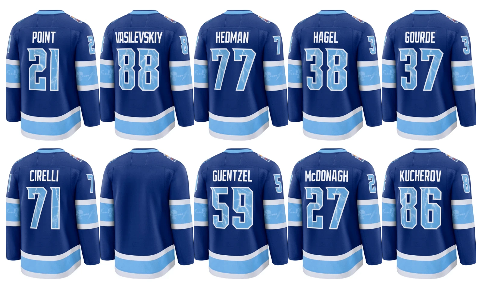 Custom Men's Blue 2026 Stadium Series Premium Stitched Hockey Jersey Sz XS-6XL