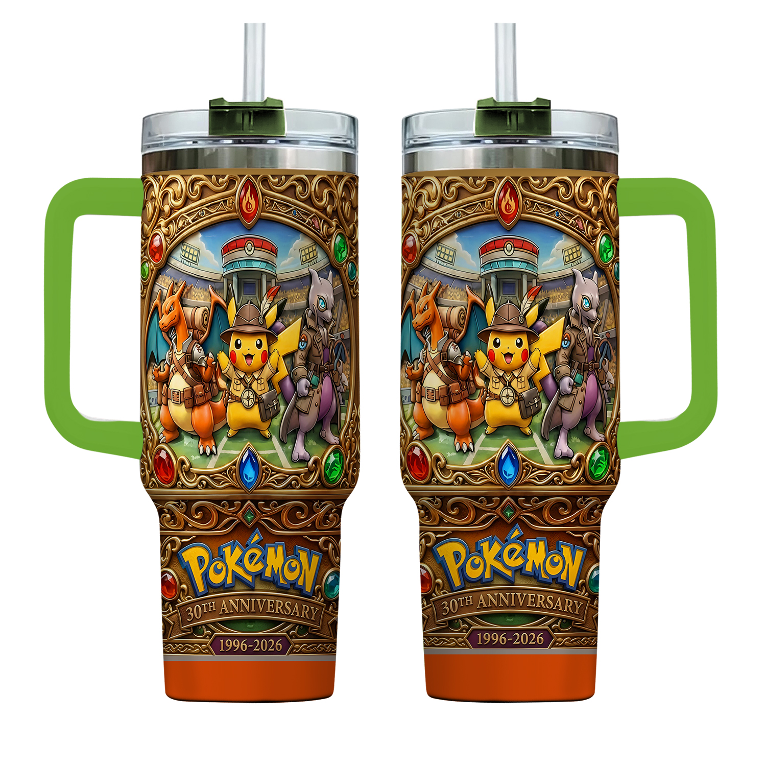 Poket mons 30Th Anniversary 40oz Tumbler