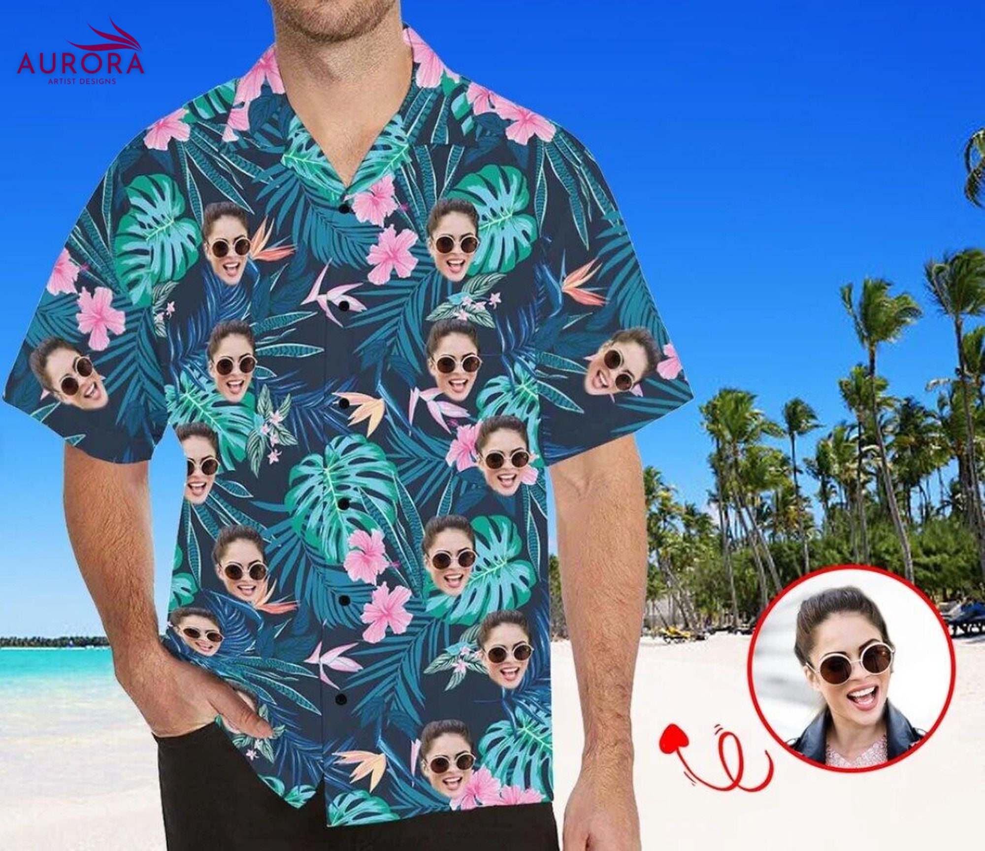 Custom Hawaiian Shirt with face, Custom Hawaiian shirt