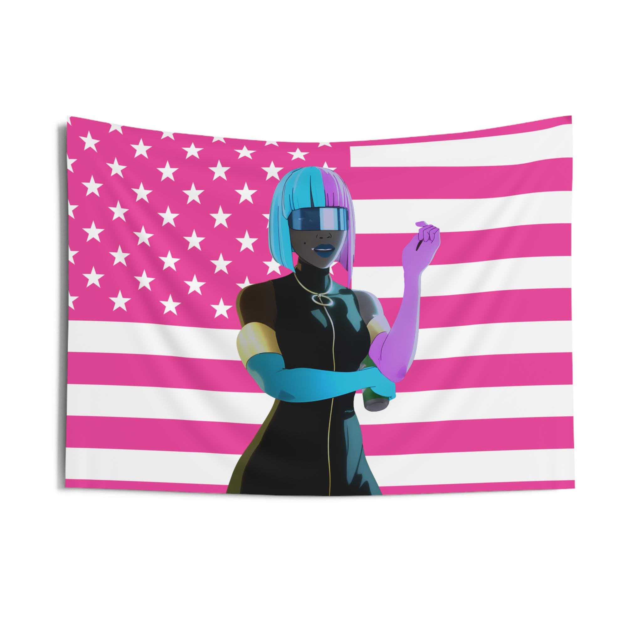 Prism (Dispatch) Flag, Prism Indoor Wall Tapestries, Prism Dispatch Pink Flag