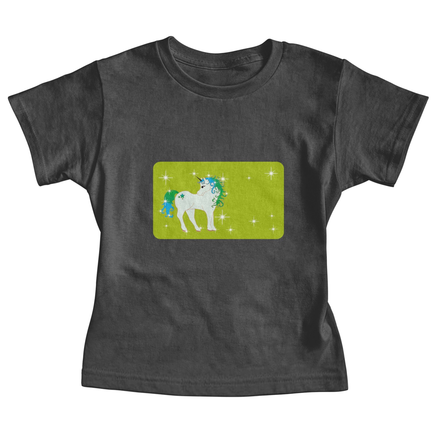 Fantasy unicorn - green - design for kids Baby Tees