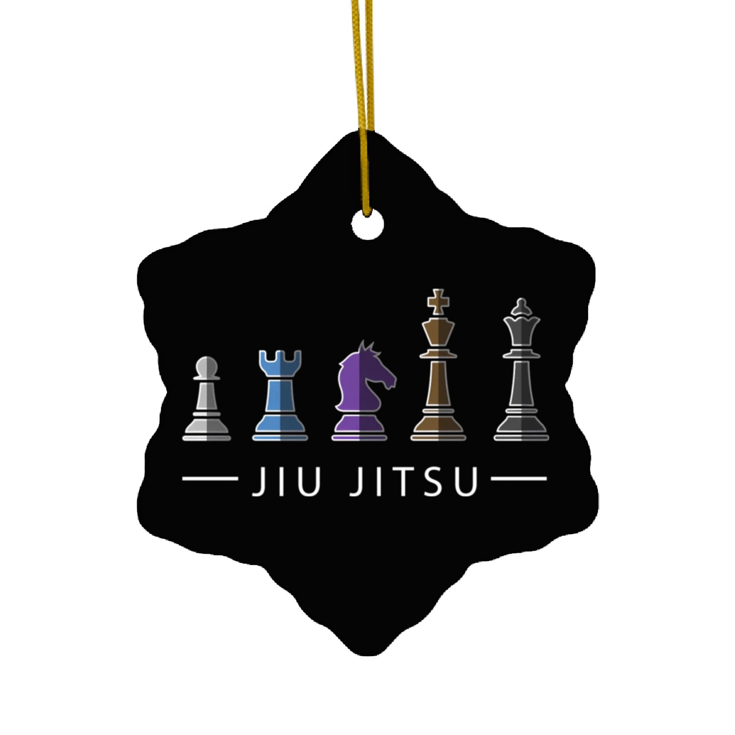 Bjj Brazilian Jiu Jitsu Chess Belt Fighter Mma Ceramic Ornaments