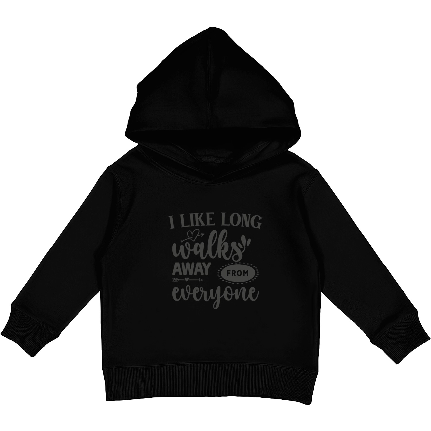 I like long walks away from everyone Kids Pullover Hoodies
