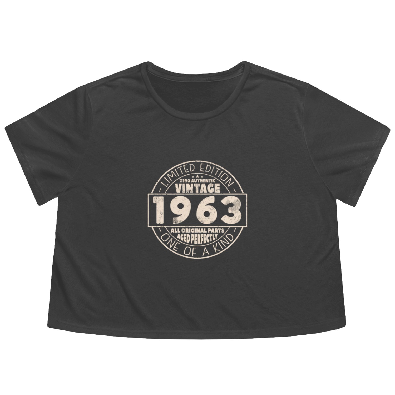 Vintage 1963 Vintage Retro Birthday Gift Flowy Cropped Tees