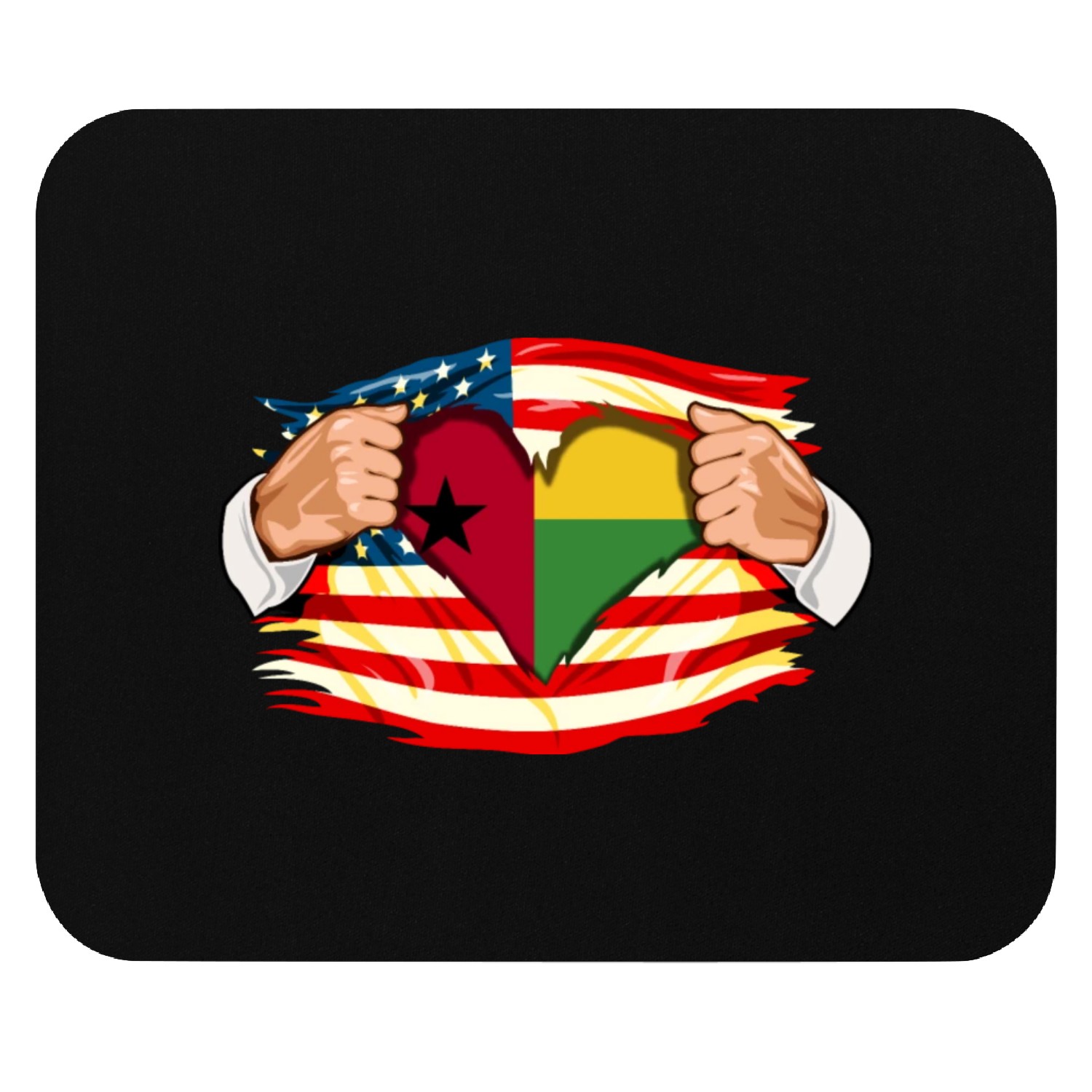 Bissau-Guineans Who Live in America Bissau Flag Mouse Pads