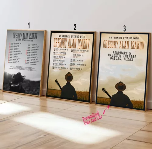 Custom Gregory Alan Isakov Tour 2025 US Poster
