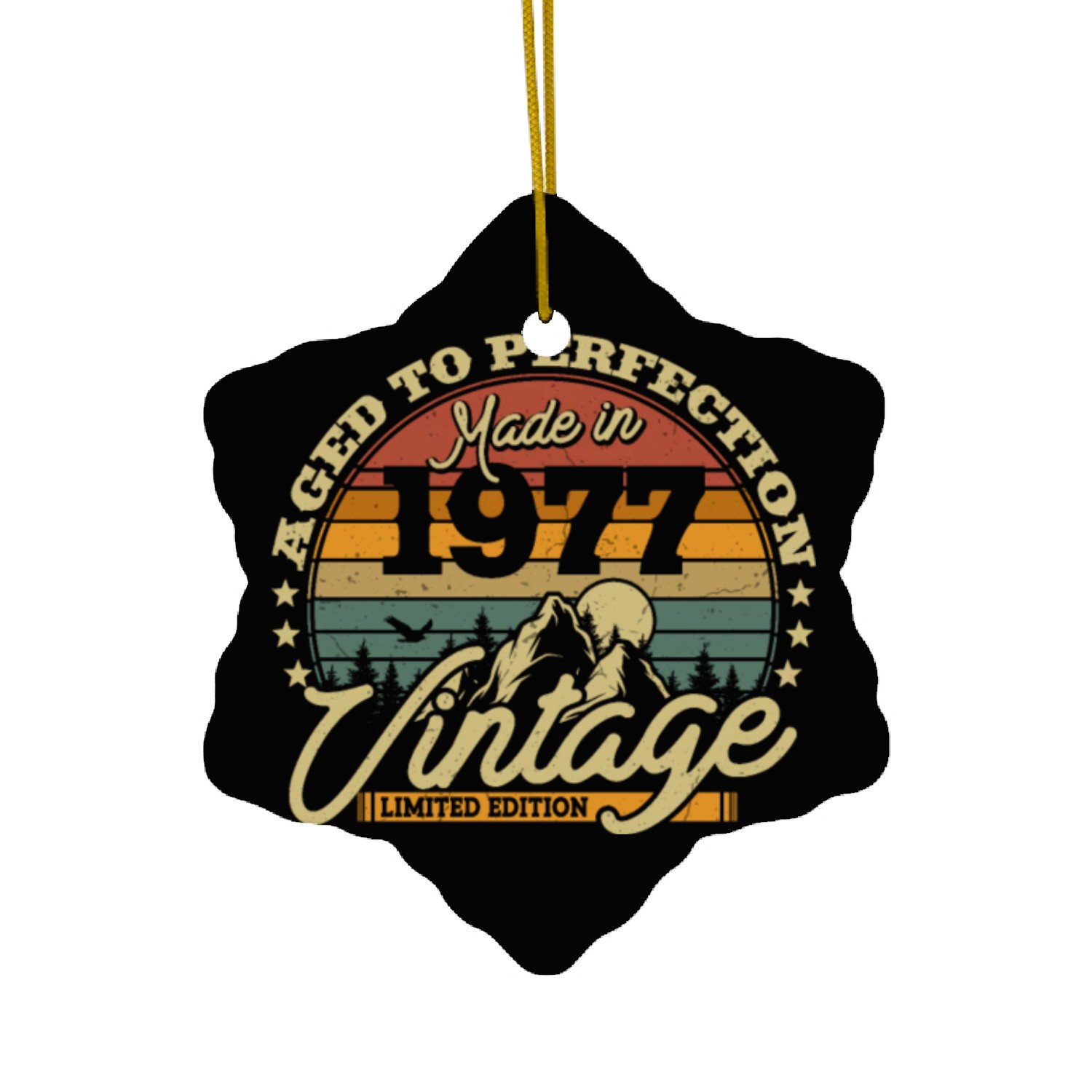 Vintage 1977 Birthday Gift Ceramic Ornaments