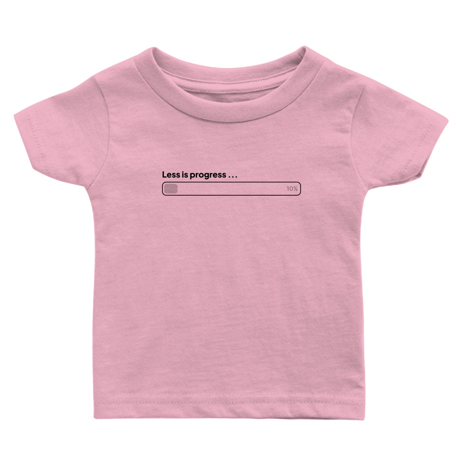 less is progress Baby T Shirts
