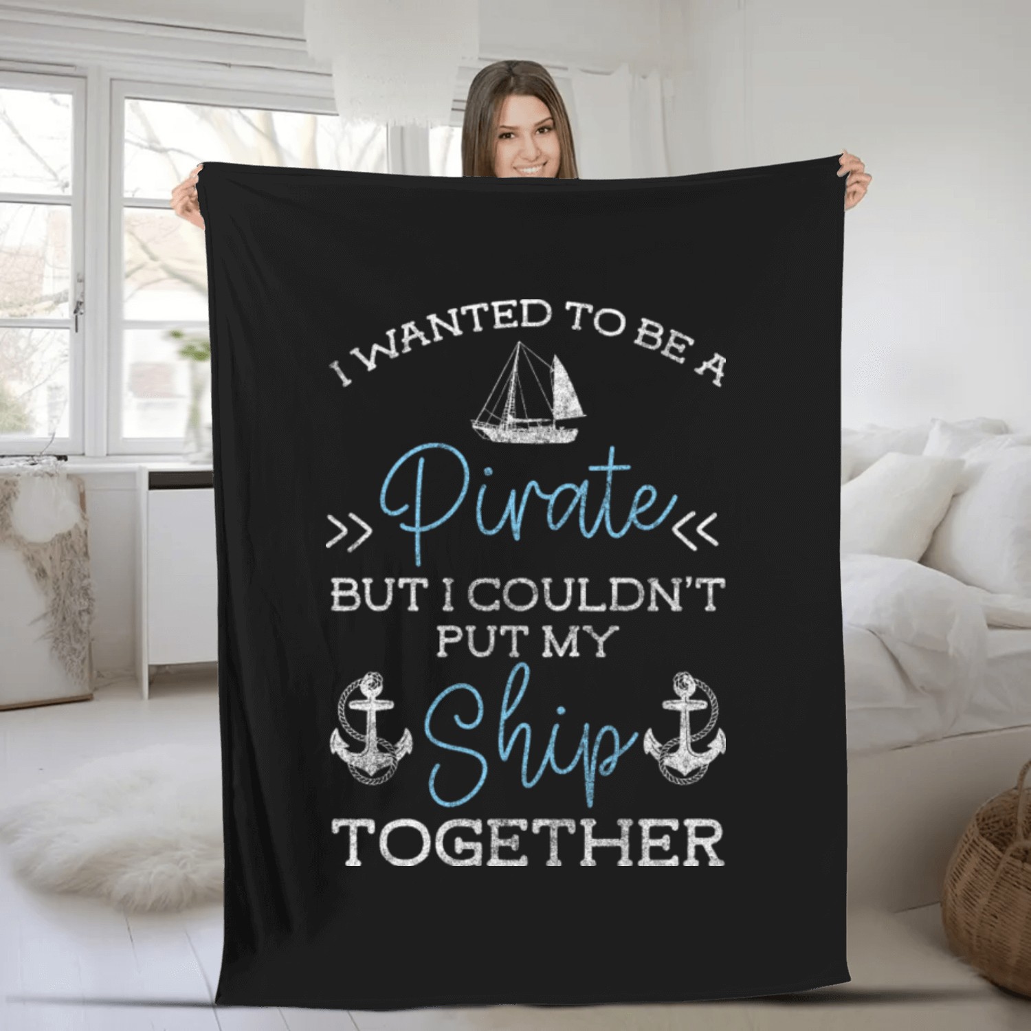 Sailing Shipping Nautical Vacation Fleece Blankets