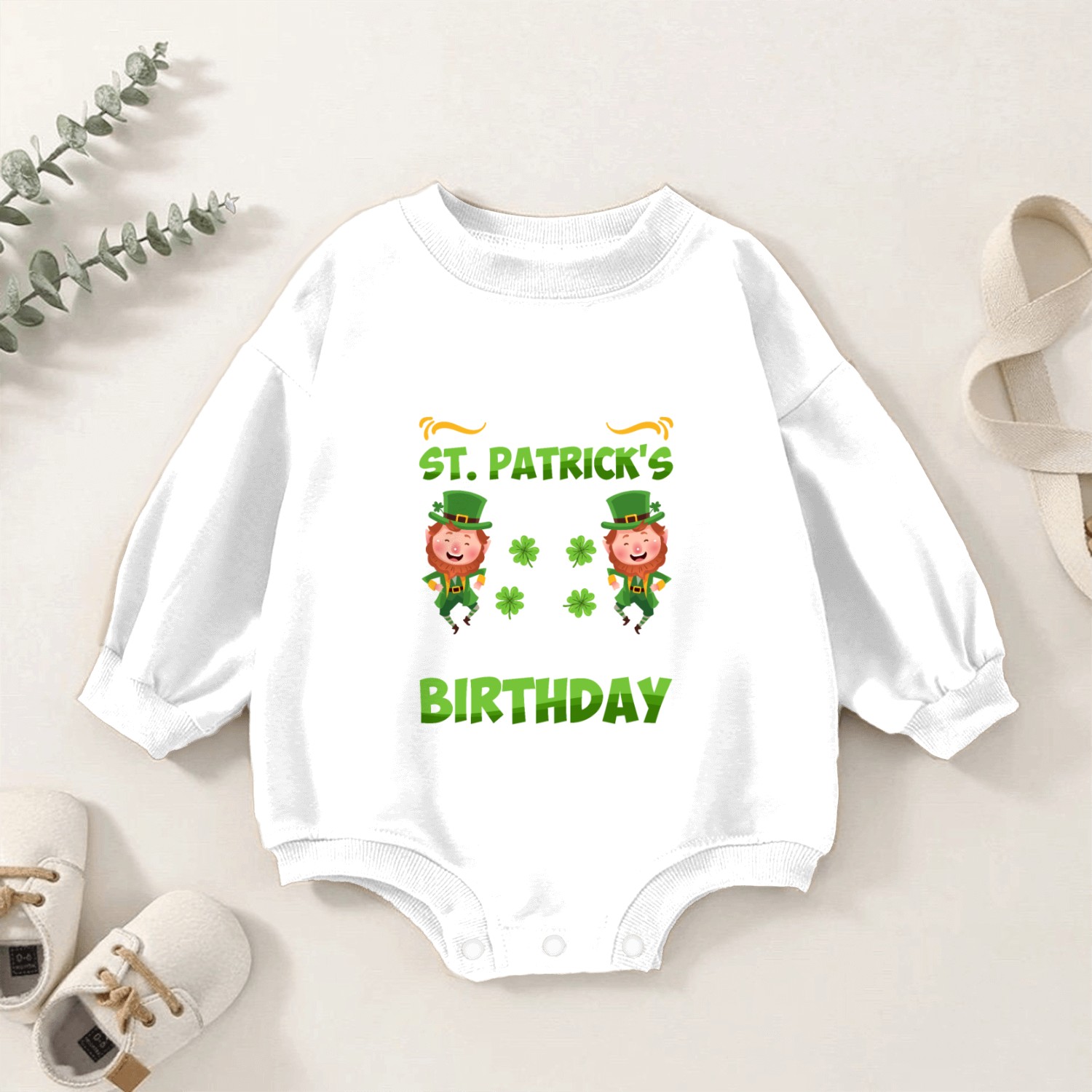 St. Patrick's Day Birthday Baby Romper Sweatshirts