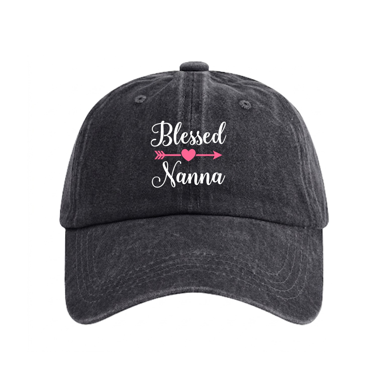 Blessed Nanna Washed Denim Baseball Caps Gifts For Nana
