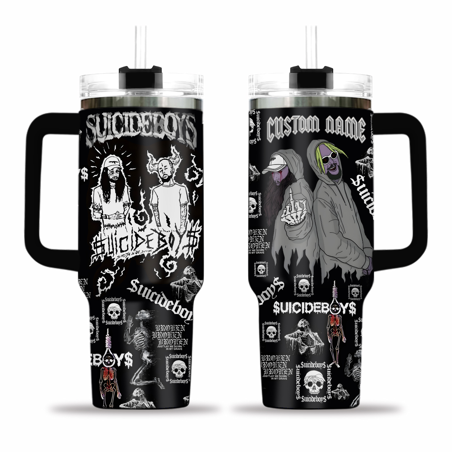 Suicideboys Tumbler 40oz, Suicideboys Tour Tumbler Cup, Suicideboys Coffee Tumbler, Gray Day Insulated Tumbler, Birthday Gift