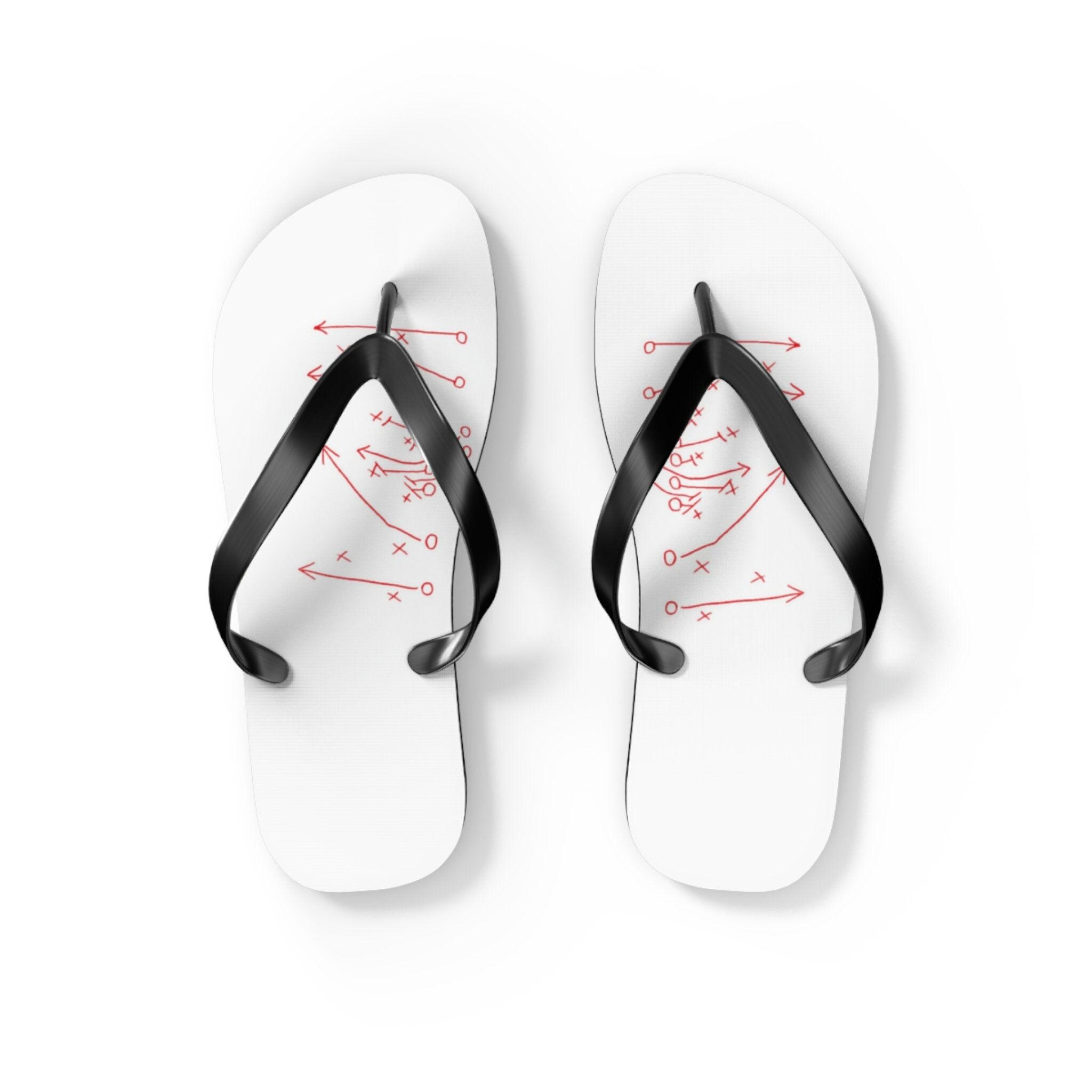 Graphic Cool Football Flip Flops
