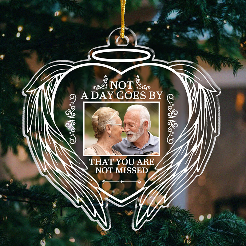 Custom Photo Although You Cannot See Us We Are Always With You - Memorial Personalized Acrylic Ornament - Sympathy Gift For Family Members