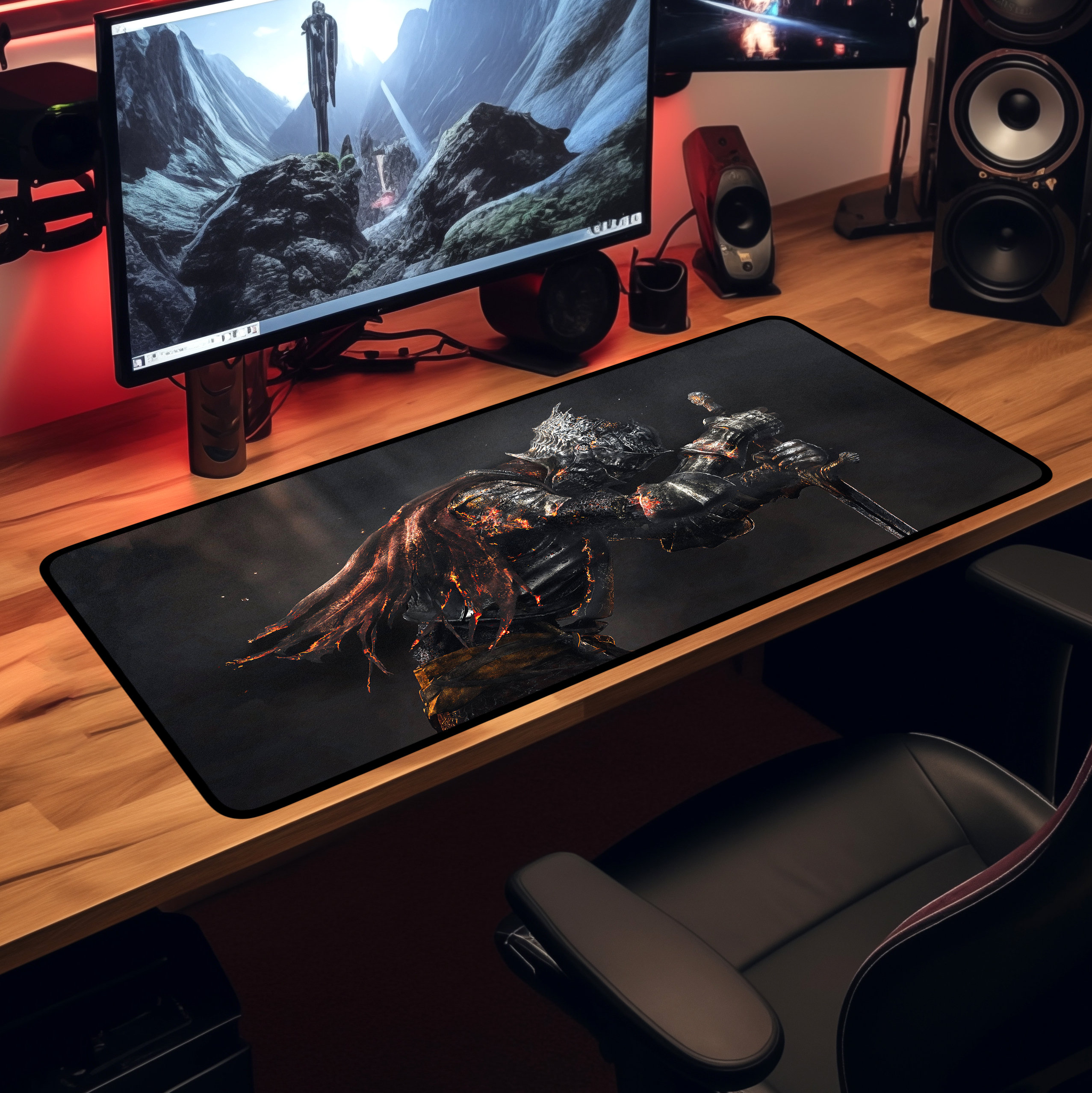 Dark Souls XXL Desk Mat, Mouse Pad Desk Pad, Game Mouse Pad, Gaming Keyboard Mat Pad, Mousepad, Gaming Mouse Mat, Gamer Gift For Him