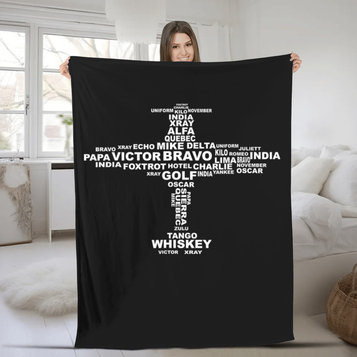 Cessna Airplane Alphabet Fleece Blankets
