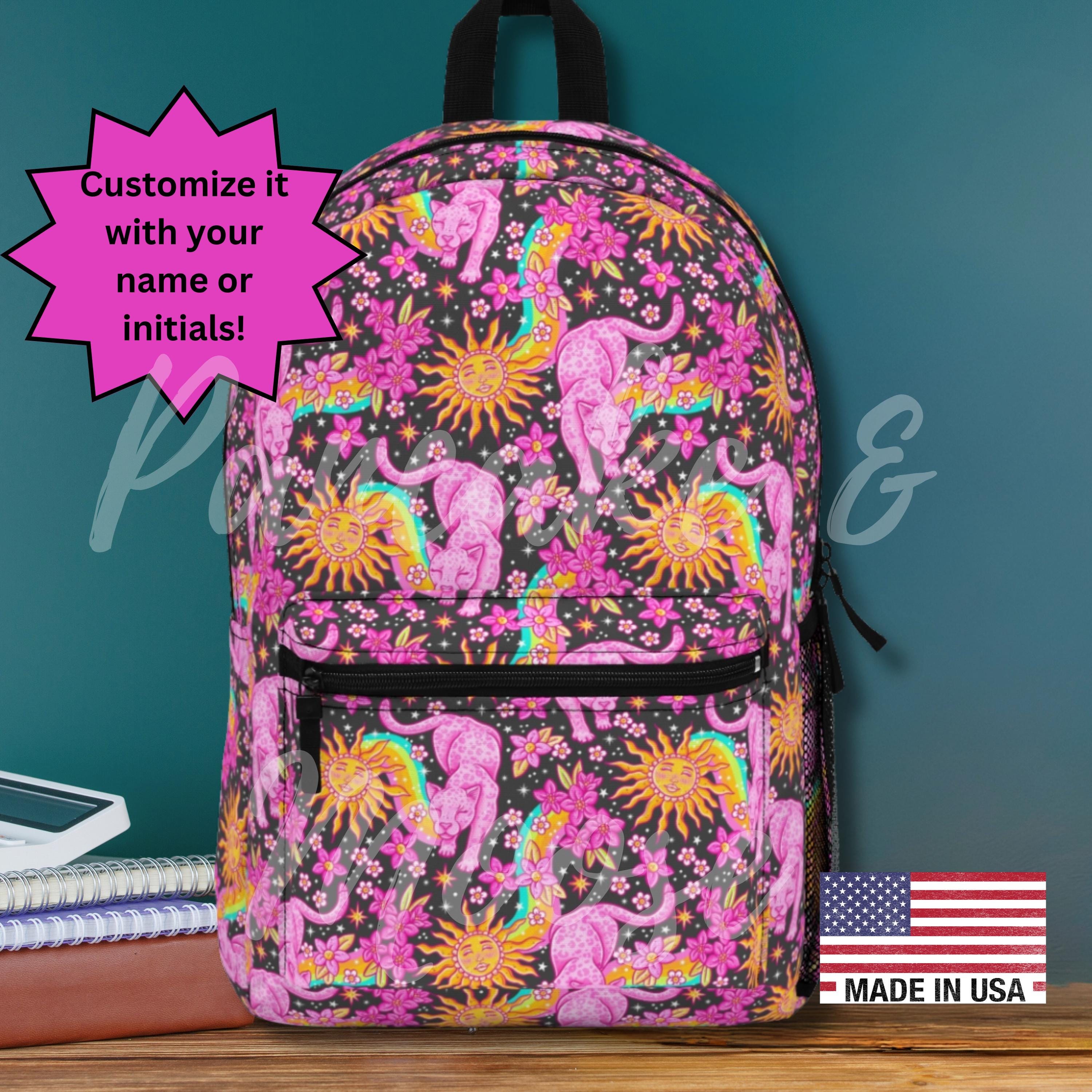 Pink Panther Sun Backpack - Sun & Moon Cosmic Jungle Aesthetic Bag