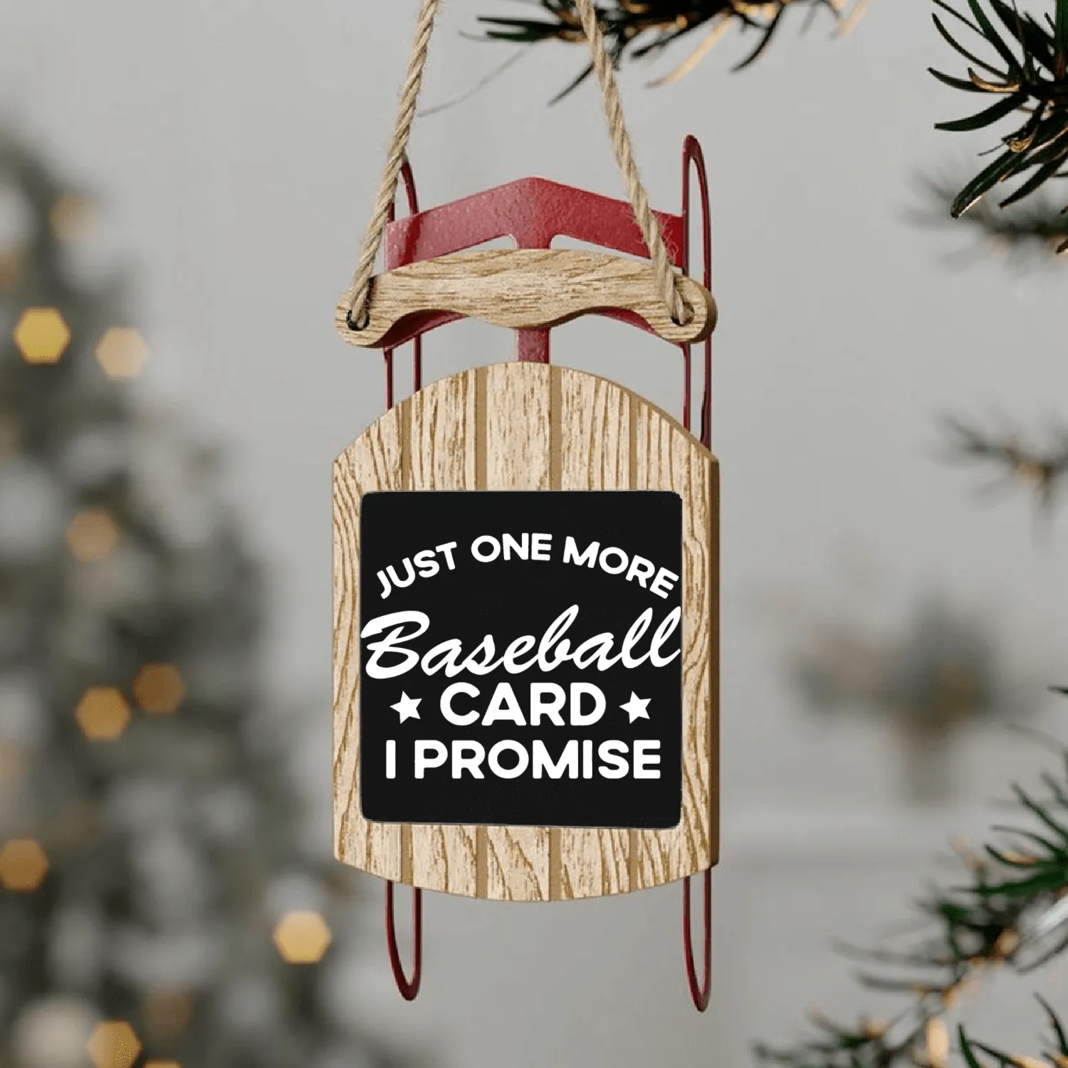 Baseball Card Collector Apparel Vintage Trading Ca Sled Ornaments