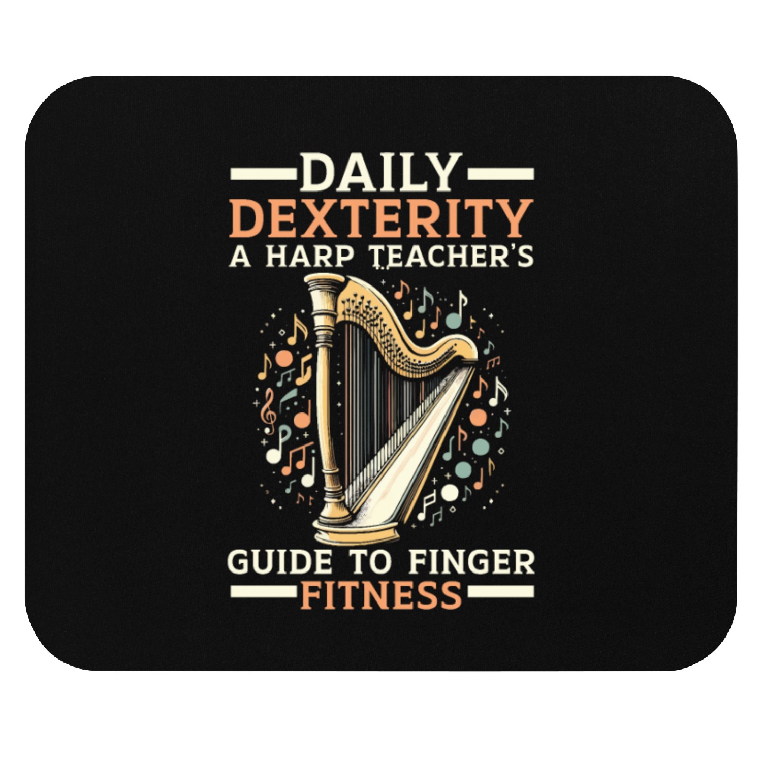 Harp Teacher Harpist Music Instrument Harp Player Mouse Pads