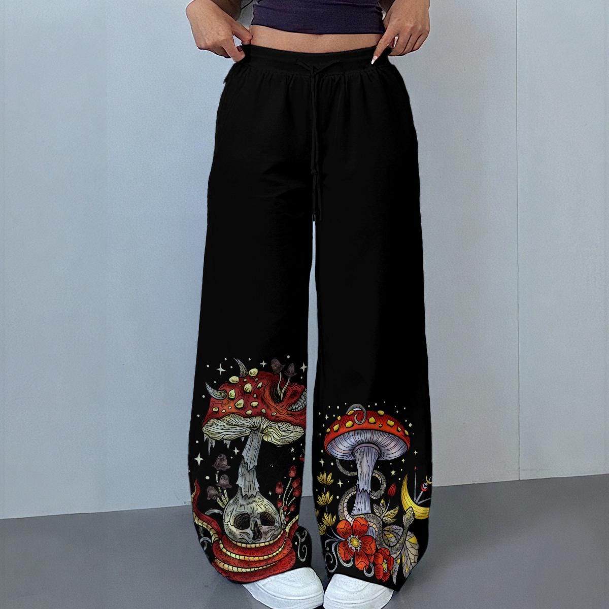 Moonpetal Mushroom Rebirth | Women's Casual Pants