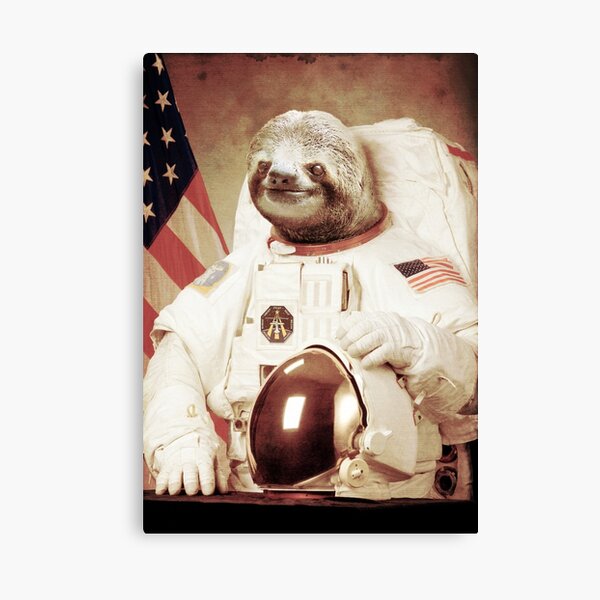 Astronaut Sloth Canvas