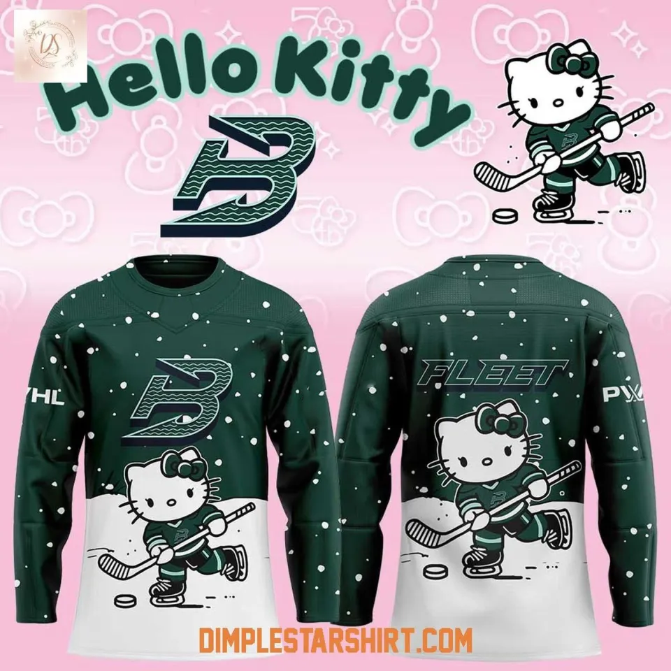 Personalize Boston Fleet x Kitty Christmas 2025 Hockey Shirt Men's Fan Gear Gift