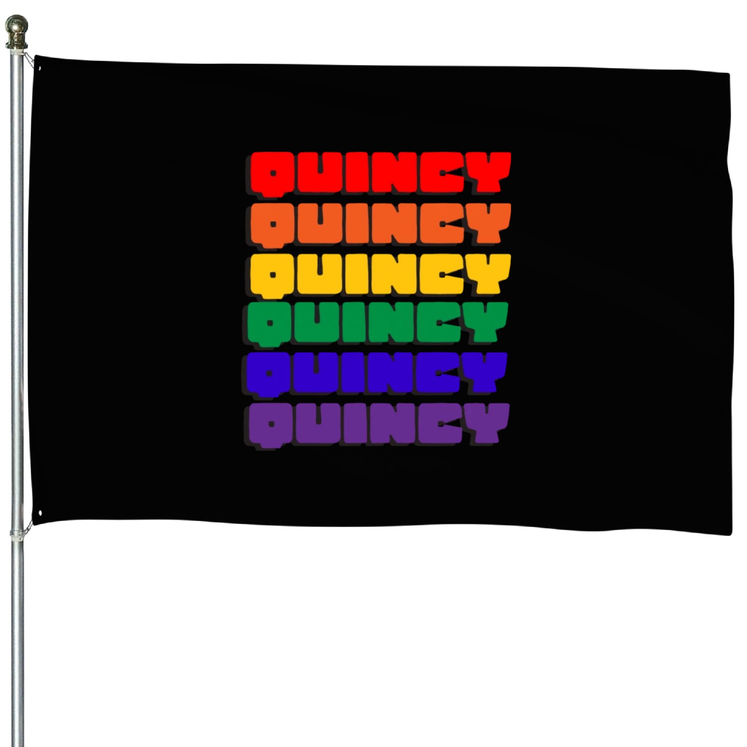Quincy Rainbow Type House Flags