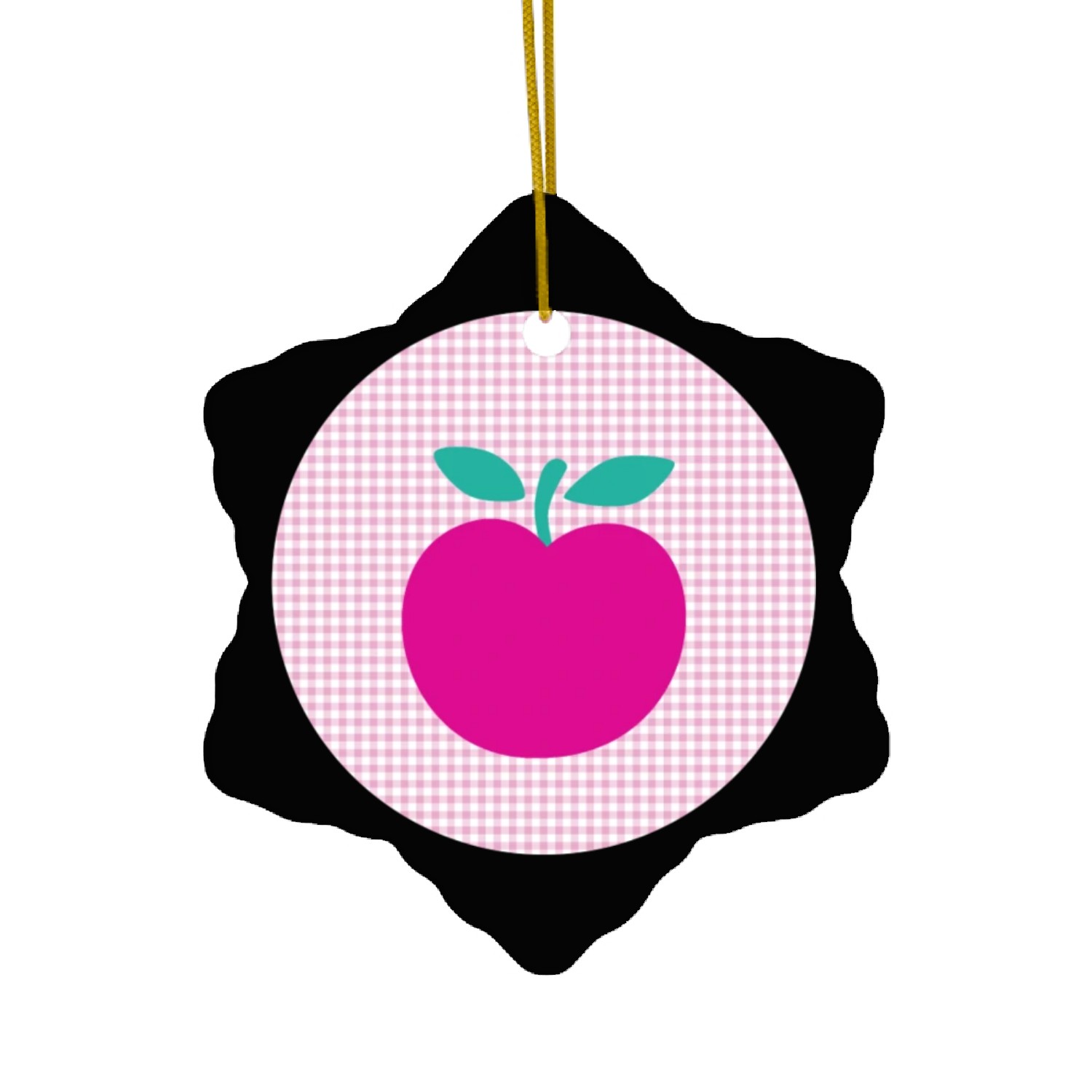 pink apple Ceramic Ornaments