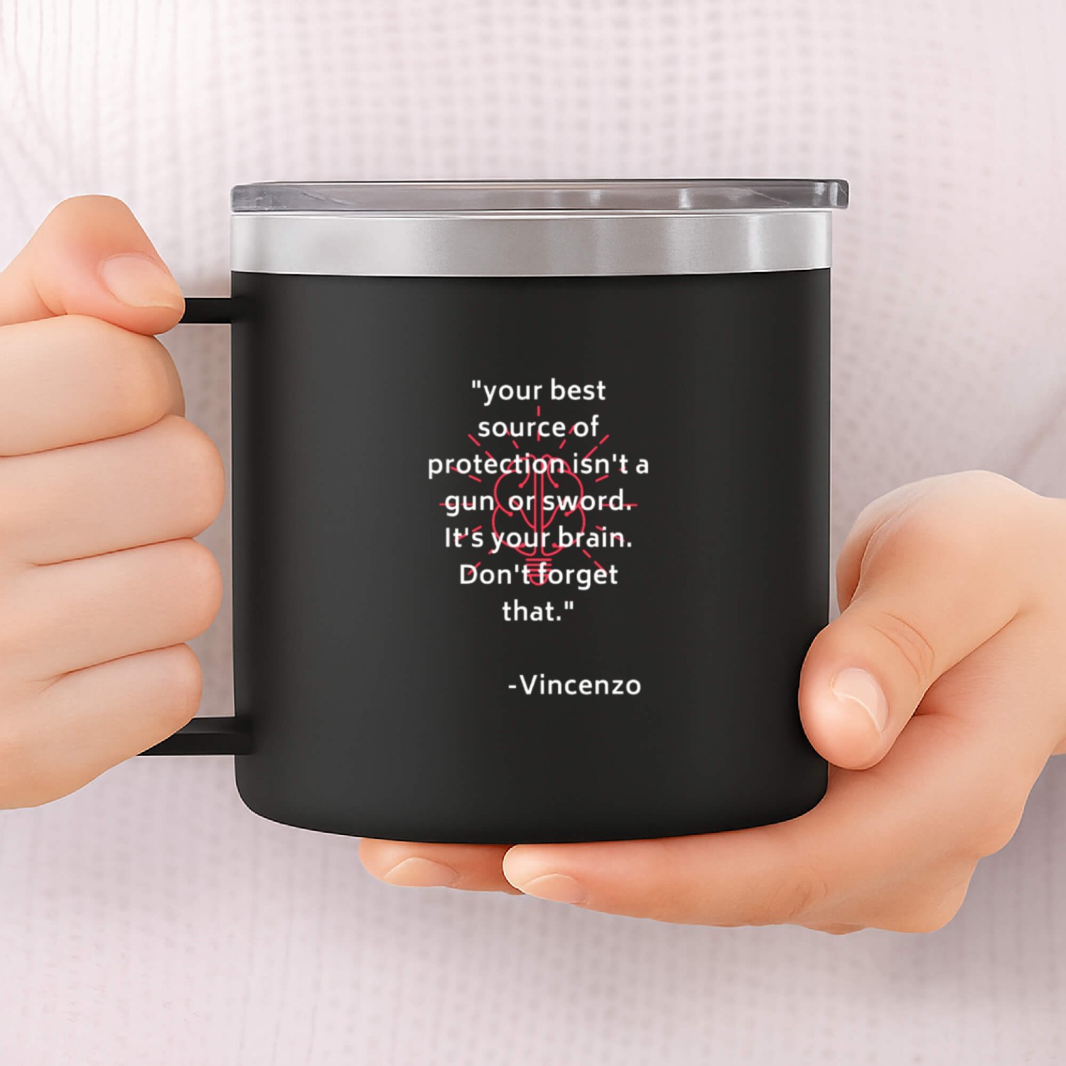 vincenzo kdrama quote 14oz Stainless Steel Tumblers