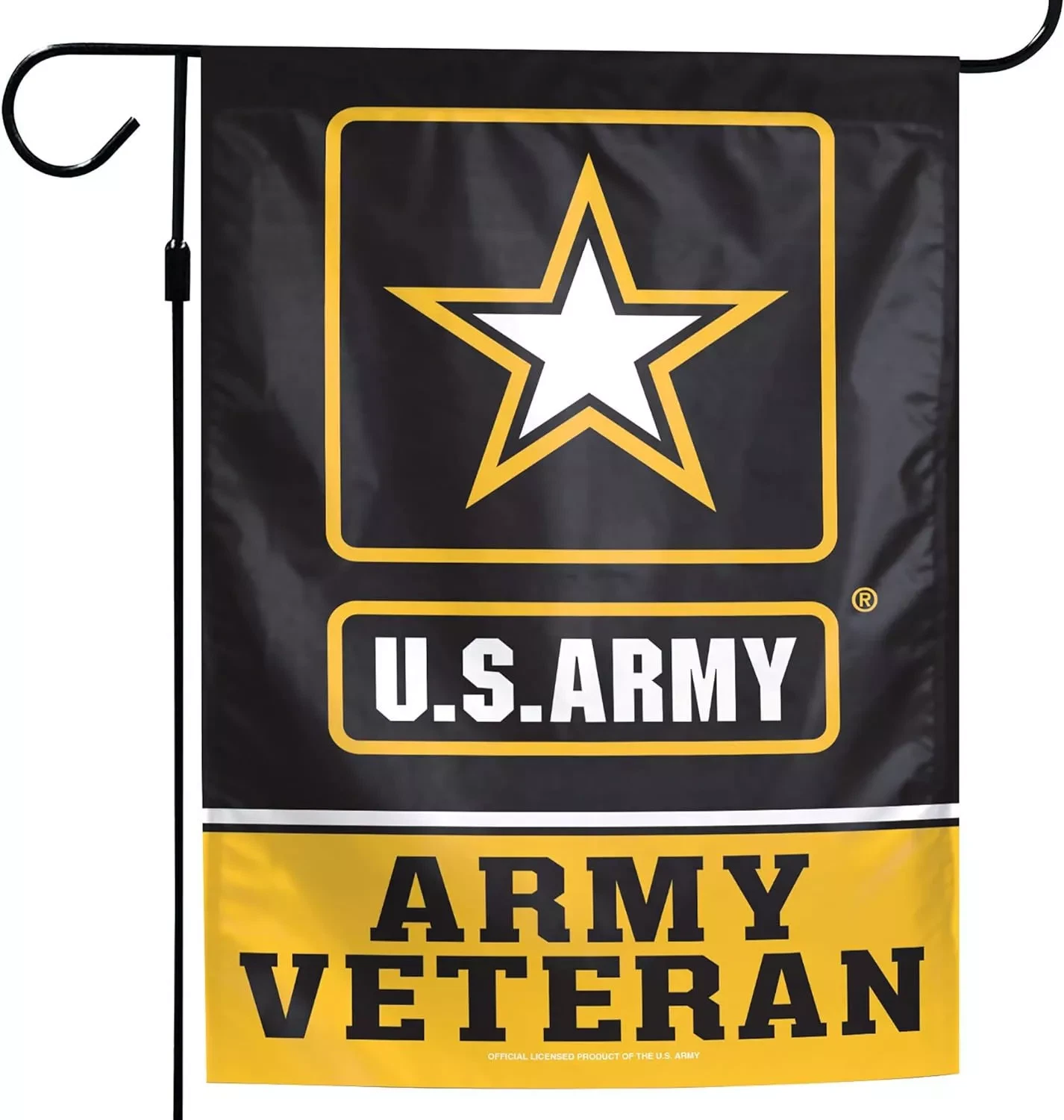 US Army Military Veteran Garden Flag with Pole, 11 x 15 in