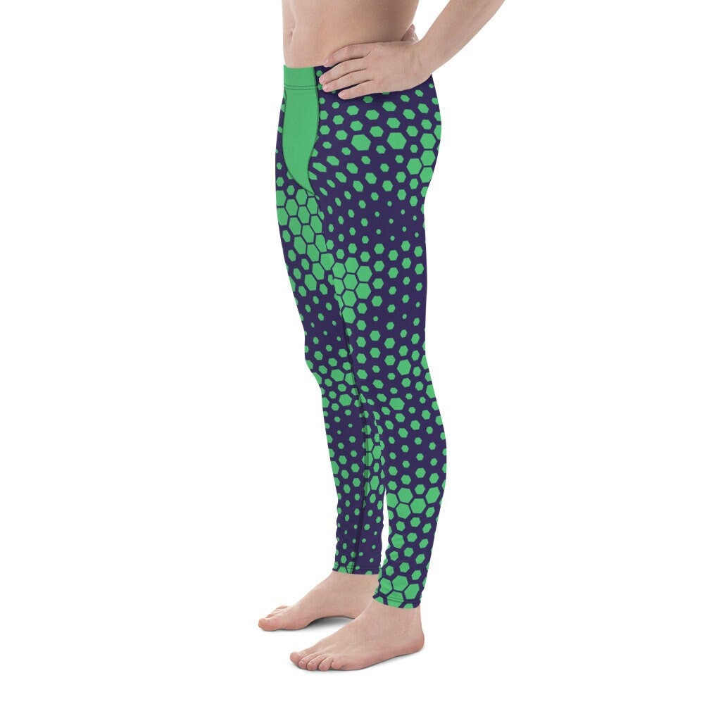 Abstract Hexagon Pattern Men's Leggings