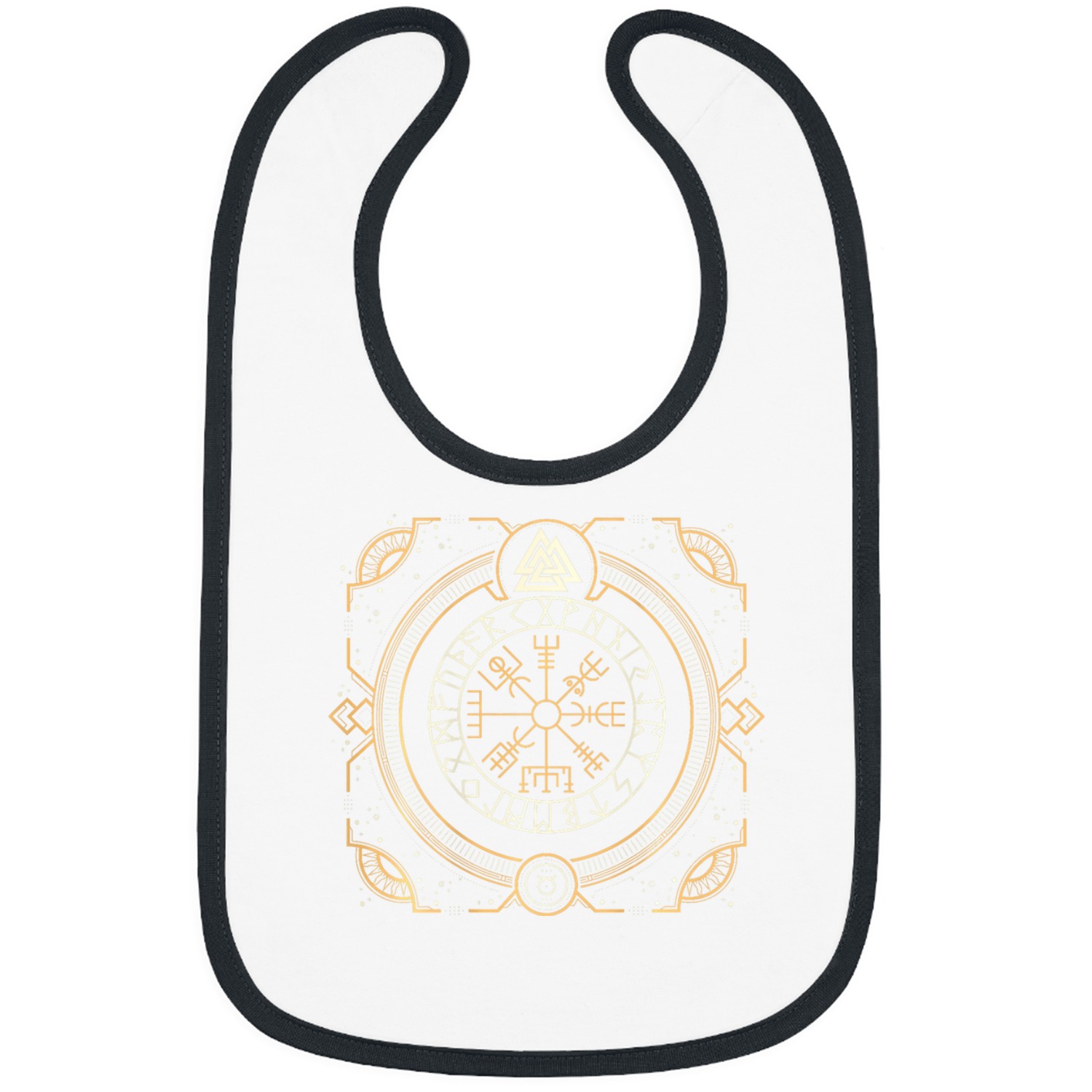 Filigree Viking Rune Symbol Vegvisir Compass on back Bibs