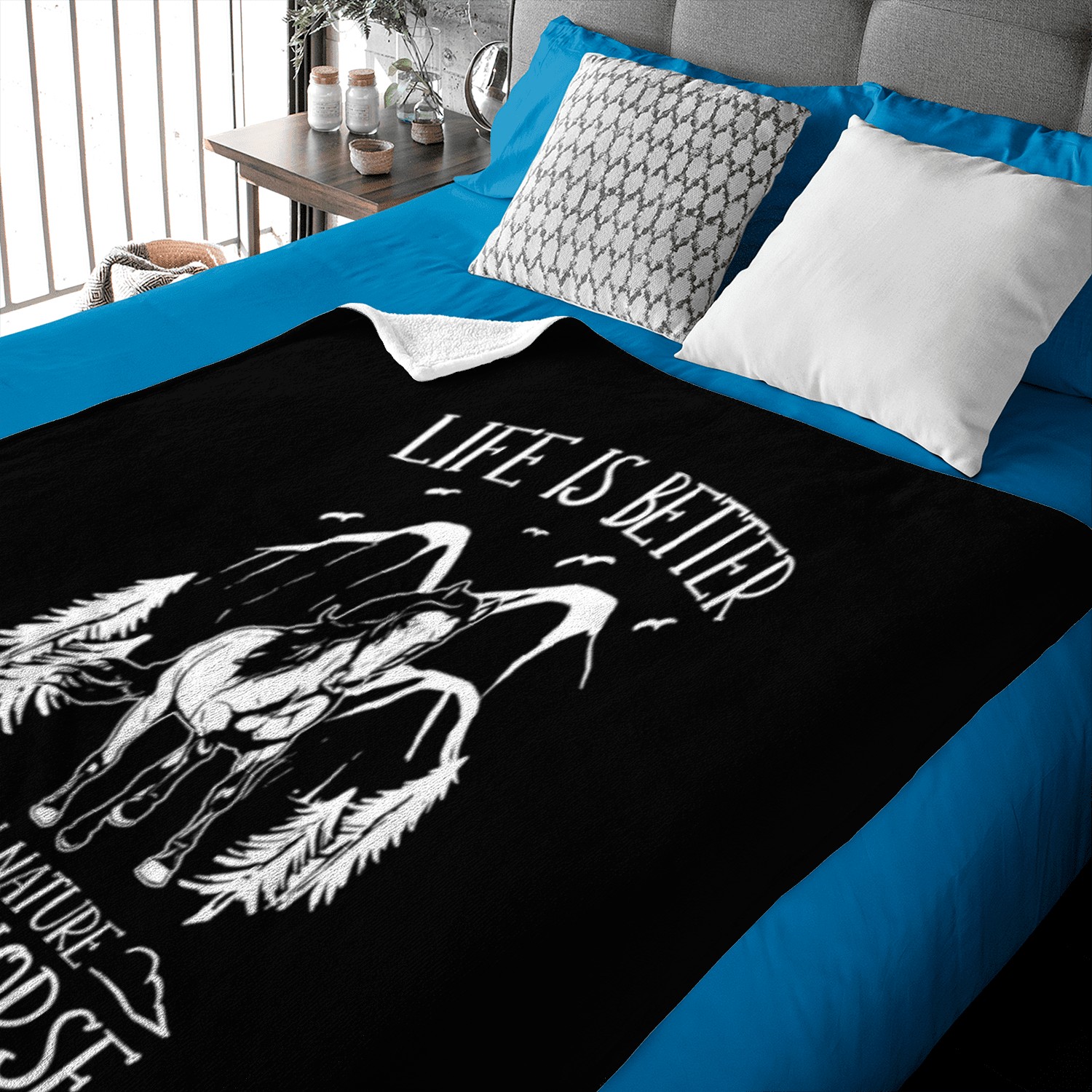 Horse Riding Nature Endurance Riding Baby Blankets