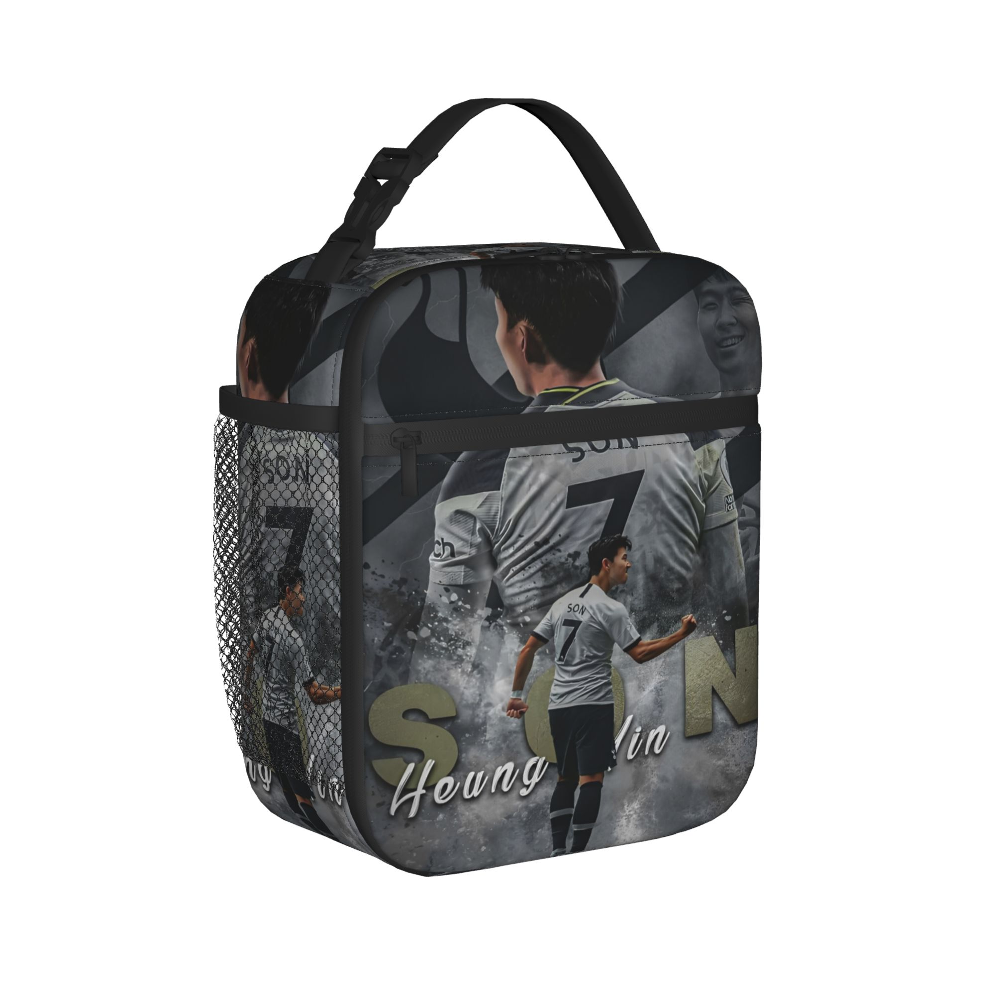 Son Heung-Min Soccer Football Insulated Lunch Bag Cooler Bag Meal Container Number 7 Leakproof Lunch Box Tote Food Bag Travel