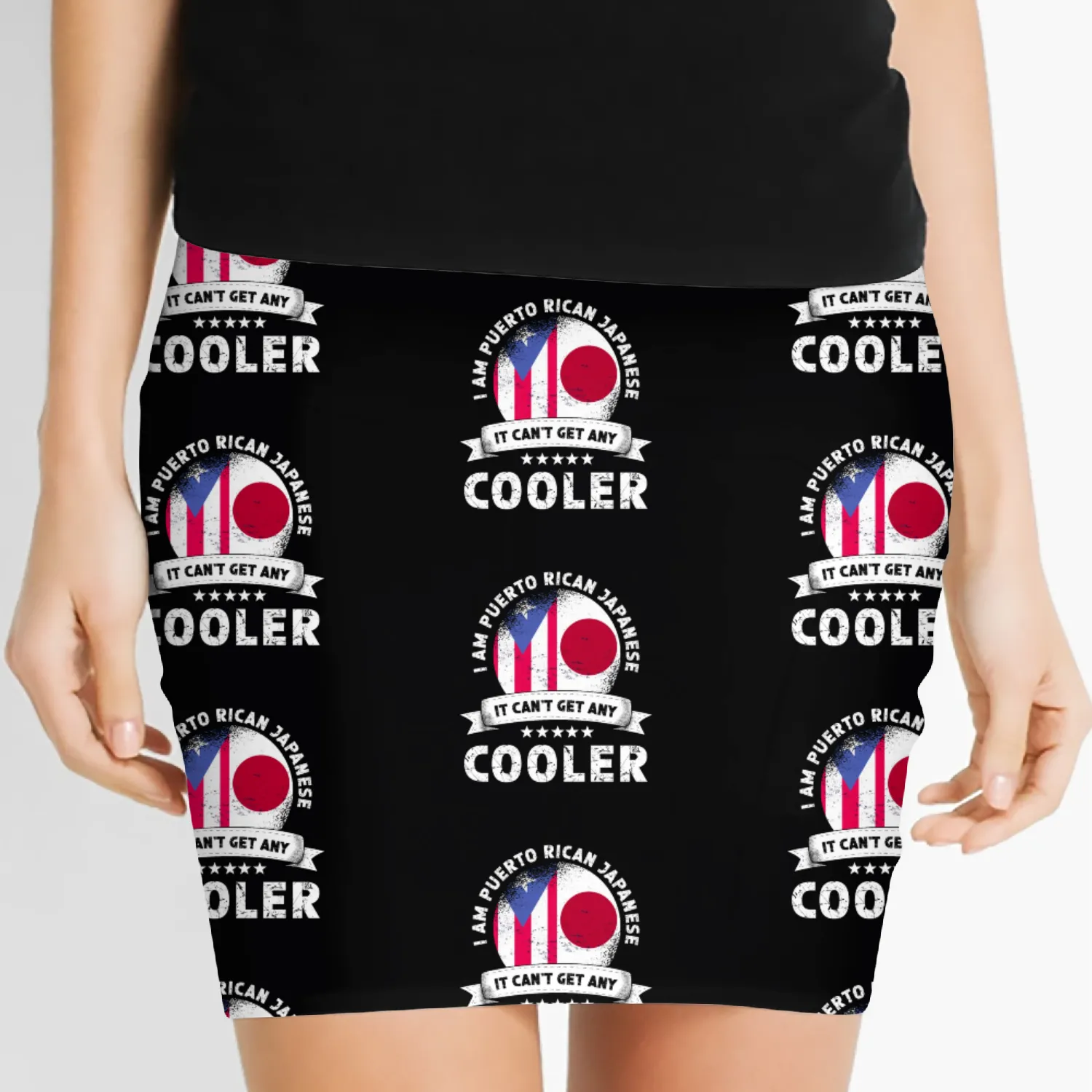 Puerto Rico Flag Japan Grown Patriot Country Women's Mini Skirts