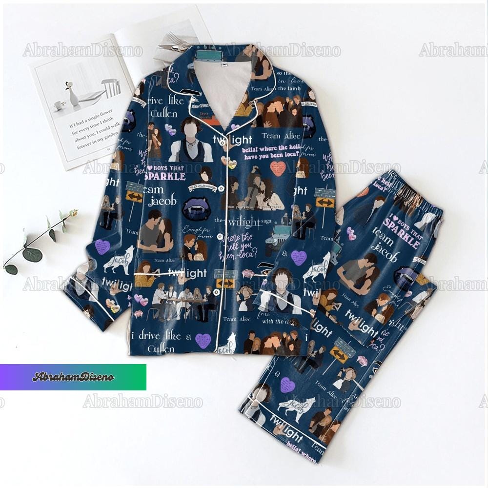 The Twilight Saga Pajamas Set, Twilight Saga Thick Pajamas, Twilight Movie Pjs For Women