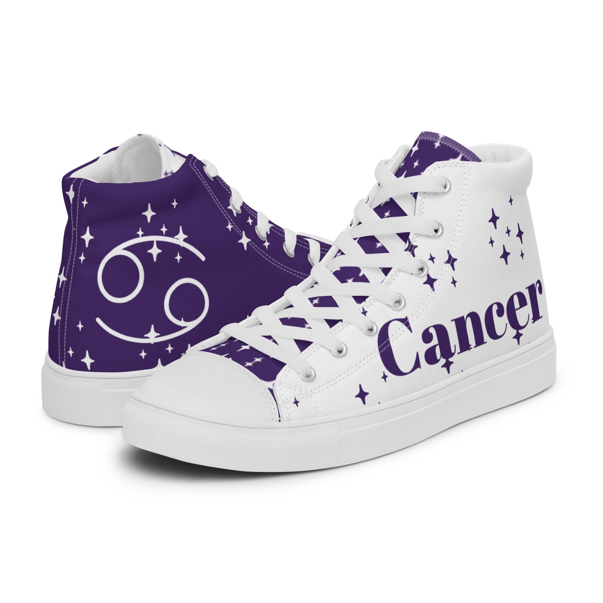 Cancer Alexandrite Mens High Top Canvas Shoes