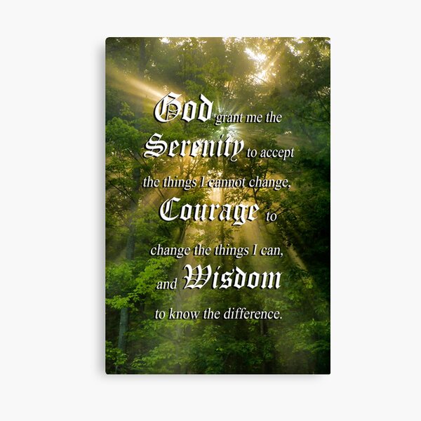 The Serenity Prayer Inspirational Sunrise Canvas