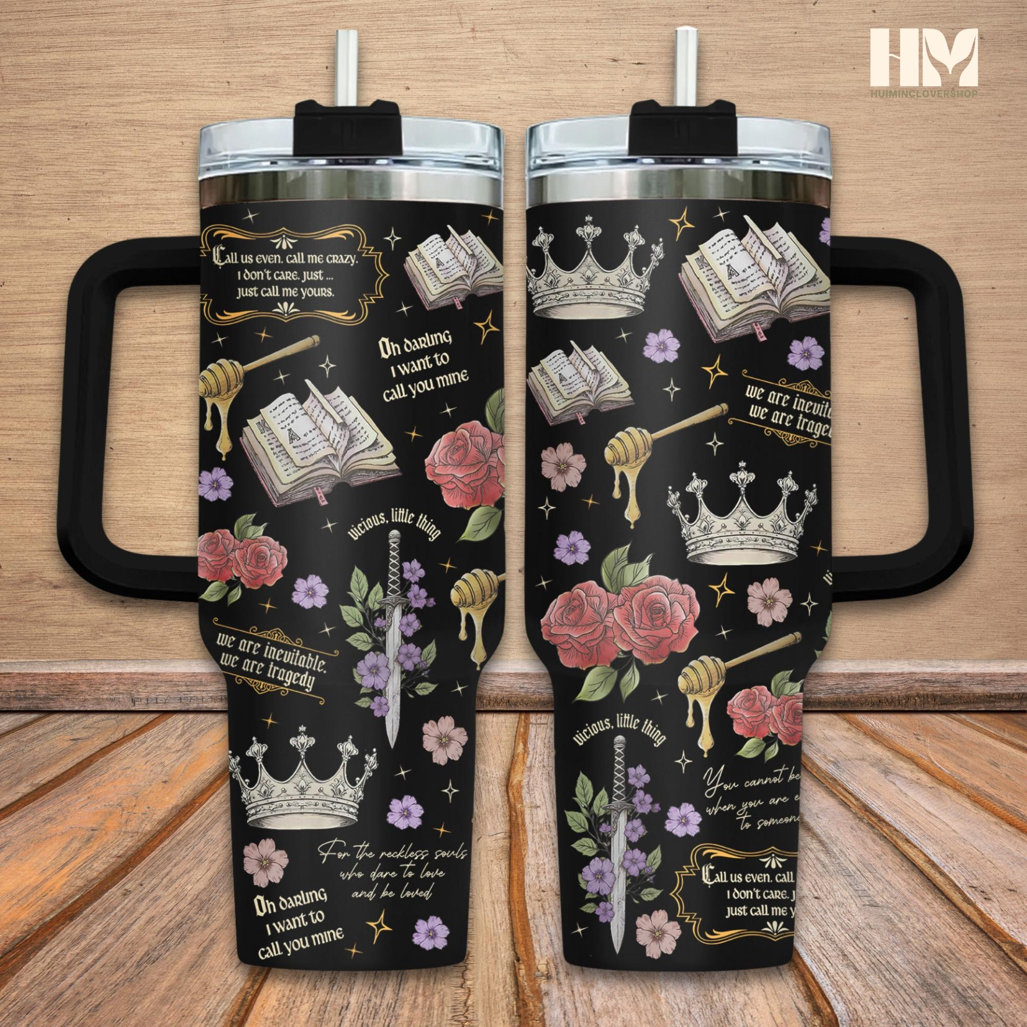 Powerless Series 40oz Tumbler, Kai Azer I Love You Steel Tumbler, Fantasy Book Cup, Fearless Fan Tumbler Cup, Bookish Cup For Fan